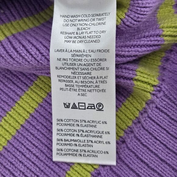 Free People Easy Street Sweater Womens Size Large Stripes Slouchy Fall Winter - Picture 7 of 8